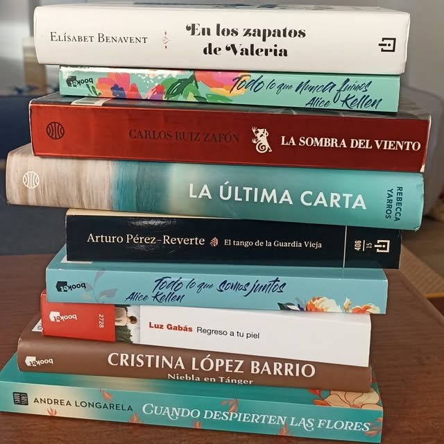 Pila de novelas favoritas de Alba Galiano